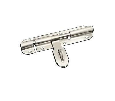 Heavy-Duty Thickened Brushed Stainless Steel Door Lock Latch Slide Barrel Bolt Clasp Set (6")