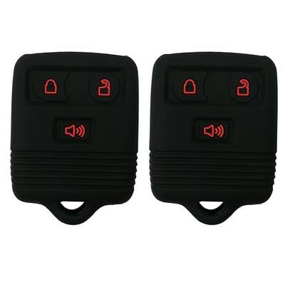 2Pcs Coolbestda Rubber 3buttons Smart Key Fob Protector Remote Skin Cover Case Keyless Entry Jacket for Ford F150 F250 F350 Explorer Ranger Escape Expedition