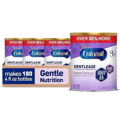 Enfamil Gentlease Easy to Digest Baby Formula, Brain Supporting DHA, for easing Fussiness, Gas, Crying and Spit-up, 27.7 Oz (Pack of 4)
