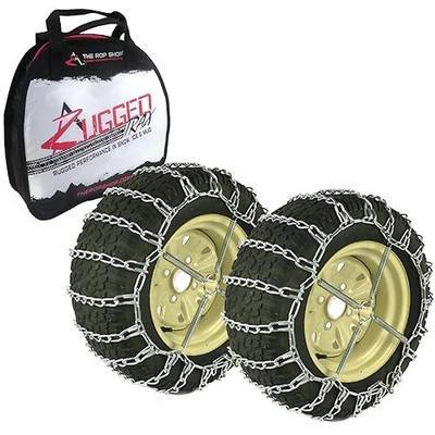 The ROP Shop | 2 Link TIRE Chains & TENSIONERS 26x12x12 for Kubota Lawn Mower Garden Tractor | For Kubota Lawn Mower & Garden Tractor