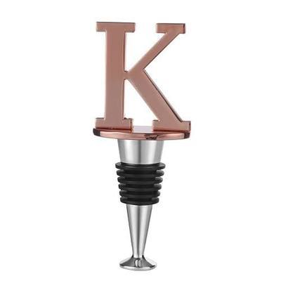 Miicol Prosecco Stopper, Rose Gold Initial Wine Stopper - Personalised Champagne Gift, Funny Kitchen Decor