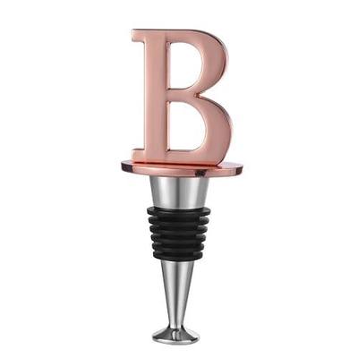 Miicol Prosecco Stopper - Personalised Champagne Stopper in Rose Gold - Wine Lovers Gift, Monogram Gift - Letter B