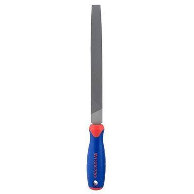 WORKPRO W051002 10 In. Flat File – Durable Steel File to Sharpen Tools and Deburr, Comfortable Anti-Slip Grip, Double Cut – Tool Sharpener for Professionals and DIY (Single Pack)