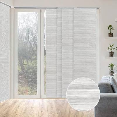 GoDear Design Panel Track Blinds, Marble | Adjustable Vertical Blinds for Patio Doors, Extendable Track 45.8" to 86" W, Trimmable Panel Curtains Up to 96" H