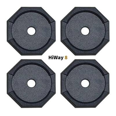 SnapPad HiWay RV Leveling Pads - Permanent Jack Stabilizers for RVs - 8" Round Leveling Jack Pads for HWH Leveling System - Heavy Duty Replacement for Blocks - Made in The USA (4-Pack)