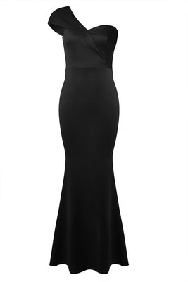 Grace's Secret Women's Sexy One Shoulder Ponti Gown Mermaid Evening Maxi Party Dress