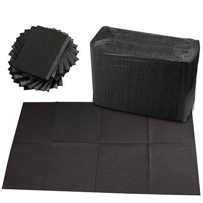 Dental Bibs Sheets / Lap Cloths 125pcs Color Black Disposable Tattoo Table Covers Clean Pad size 18" x 13.5" inch