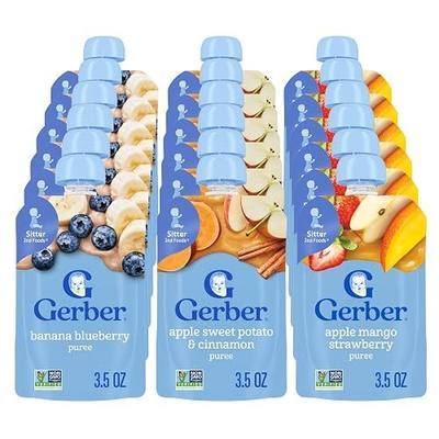 Gerber Toddler Assorted Fruit Variety Pouches, 3.5 Oz, 18 Pack