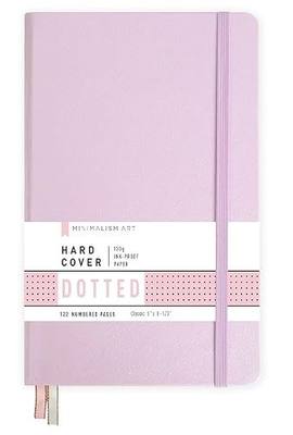 Minimalism Art, Premium Hard Cover Notebook Journal, Classic 5" x 8.3", 122 Numbered Pages, Gusseted Pocket, Ribbon Bookmark, Extra Thick Ink-Proof Paper 120gsm, San Francisco (Dotted, Pink)