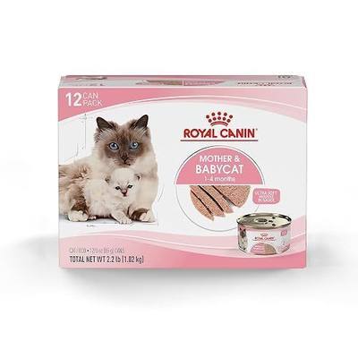 Royal Canin Feline Health Nutrition Mother & Babycat Queen Ultra Soft Mousse in Sauce Cat Food, 3 oz (Pack of 12) | 3 Ounce Cans, Pack of 12, For Nursing Cats and Kittens, Soft Texture in Sauce