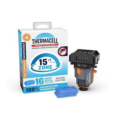 Thermacell Fuel-ZoneGuard Backpacker Fuel Powered Mosquito Repeller; 15-FT Zone of Scientifically Proven Outdoor Protection; Patio Shield; 16-Hr Refill; Bug Spray Alternative; Scent Free; DEET-Free