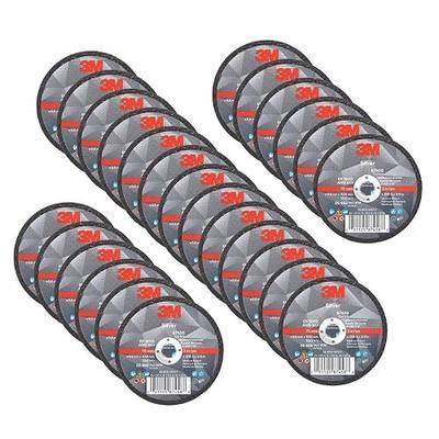 3M Silver Cut-Off Wheel, 87458, T1, 3 in x .035 in x 3/8 in, Pack of 25, Precision Shaped Grain, Pipe Cutting, Stainless and Mild Steel, Metal Fabrication, Metalworking