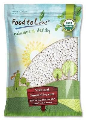 Food to Live Organic Great Northern Beans, 15 Pounds – Dried, Non-GMO, Kosher, Raw, Sproutable, Bulk Seeds, Product of the USA