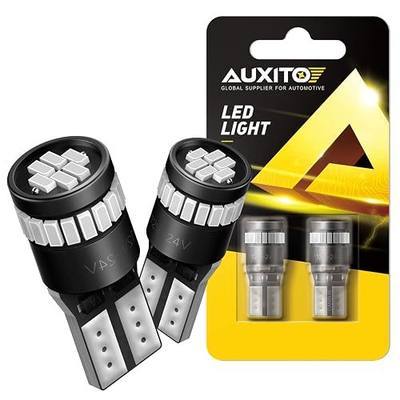 AUXITO Ultra Blue 194 LED License Plate Lights 168 175 2825 W5W T10 24-SMD 3014 Chipsets for Car Interior Dome Door Map Dashboard Courtesy License Plate Lights, Pack of 2