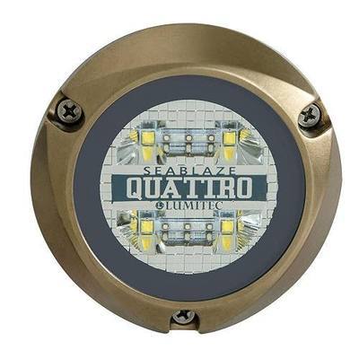 Lumitec Lighting 101510, LED Underwater Light, SeaBlaze Quattro Underwater Light, Spectrum Full-Color RGBW,Bronze | Spectrum Full-Color RGBW,Bronze