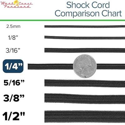 West Coast Paracord Bungee Elastic Nylon Shock Cord (3/16 Inch x 100 Feet, Imperial Red)