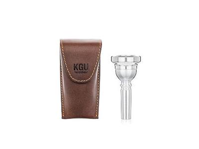 Trombone MOUTHPIECE HOLDER Single/Double/Triple. Genuine leather carrying bag. Compact Mouthpiece Holder. Protection Case for Trombone Mouthpiece. Gift Idea Trombonist (Single, Brown)