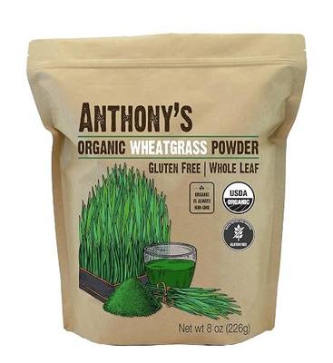 Anthony's Organic Wheatgrass Powder, 8 oz, Grown in USA, Whole Leaf, Gluten Free, Non GMO