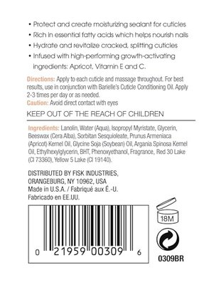 BARIELLE Cuticle Massage Cream .5 ounce