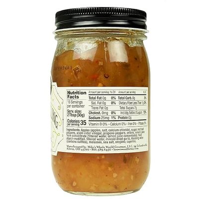 Brownwood Farms Fruit Salsa, Sweet & Fruity, Apple Riesling, 17oz | Sweet and Fruity, Made in Small Batches, From the Great Lakes Region
