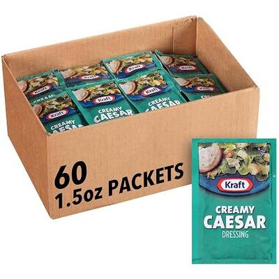 Kraft Single Serve Salad Dressing, 60 ct, Signature Caesar, 1.5 oz Pkts