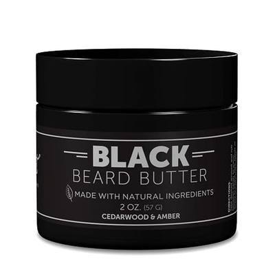 Detroit Grooming Co. Beard Butter for Men - Premium Leave-In Conditioner & Softener with Safflower Oil & Shea Butter - Hydrating Beard Moisturizer for Growth & Thickness - Black, 2oz