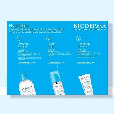 Bioderma - Hydrabio - Routine Kit - H2O Micellar Water/Gel Cream/Serum - Cleansing and Skin Hydrating - for Dehydrated Skin