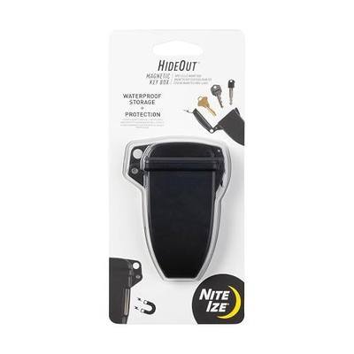 Nite Ize Hideout Magnetic Key Box - Waterproof Key Hider - Magnetic Key Holder & Box - Waterproof Key Storage for Spare Keys - Black, Large