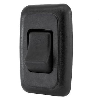 Single SPST On-Off Switch with Bezel, 12-Volt, for RV, Trailer, Camper (Black)