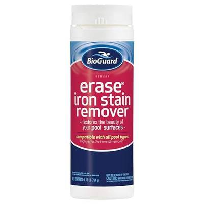 BioGuard Erase Iron Stain Remover, 1.75 lb, Single Pack | Highly Effective Iron Stain Remover, Restore Pool Surfaces, Suitable for All Pool Types