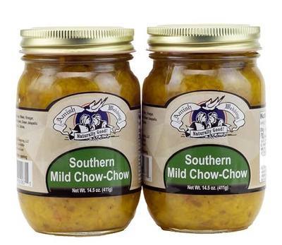 Amish Wedding Foods Southern Mild Chow Chow (2) 14.5 OZ Glass Jars