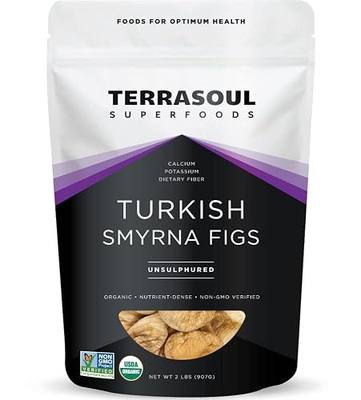 Terrasoul Superfoods Organic Smyrna Turkish Figs, 2 Lbs - No Added Sugar | Unsulphured | Perfectly Dried