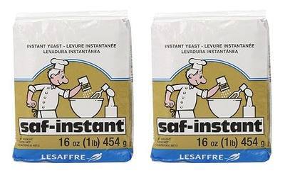 LeSaffre Saf-Instant Yeast, Gold, 1 Pound, (Pack of 2)