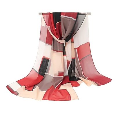 LMVERNA Birds Printed Scarf Women's Floral Scarves Chiffon Scarves Popular Shawls