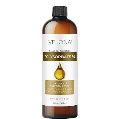 velona Polysorbate 80-16 fl oz, Food & Cosmetic Grade, USP Grade