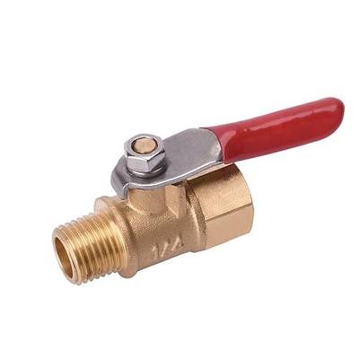 1/4" Heavy Duty Air Compressor Brass Ball Valve Shut Off Switch, 1/4 Inch Male And Female NPT Thread Pipe Fitting