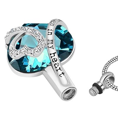 Women Girls Always In My Heart Memorial Urns Cremation Pendant Necklace Jewelry