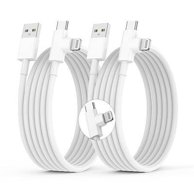 SMALLElectric Car Carplay Cable for iPhone 17/16/15/14/13/12 USB A to USB C & Lightning,Fast Charger Cord,Compatible with iPhone/iPad/Air/Mini/Pro Max/Plus/Galaxy/Pixe (2, White, 3Foot)