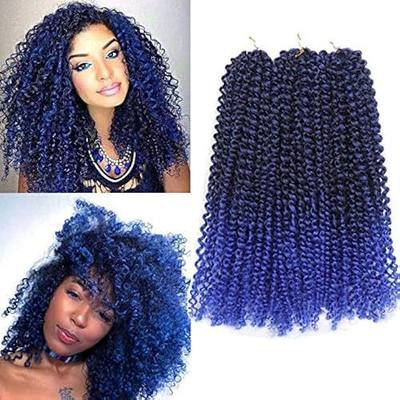 3little pcs/pack Kinky Curl 12 Inch Afro Kinky Twist Hair Soft Synthetic Crochet Braiding Hair Extention (12inch Blonde)