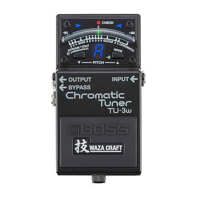 BOSS TU-3W Waza Craft Compact Chromatic Tuner | Enhanced with Waza Innovation & Craftsmanship | Superior Tuning for Guitar and Bass | 21-Segment Blue LED Meter | Accu-Pitch Sign Function | Buffered and True-Bypass, Plus and -1 Cent Accuracy, 21-Seg LED, Accu-Pitch, Guitar and Bass Modes