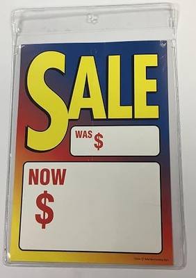 VVE570 - Vinyl Envelopes Tag Pockets Clear Vinyl - Price Card Pouches - Job Ticket Holders, 50 per pack, Vertical (Inside Pocket Size: 5'' x 7'')