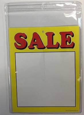 VVE558 - Vinyl Envelopes Tag Pockets Clear Vinyl - Price Card Pouches - Job Ticket Holders (5 5/8" x 8" Vertical) 50 Pack
