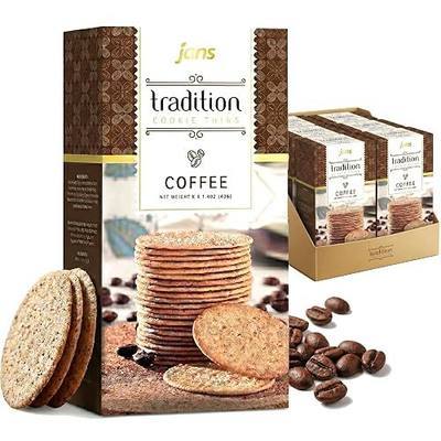 Jans Tradition Cookie Thins, Coffee Flavor Baked Crackers, 4.2 oz (Pack of 6)