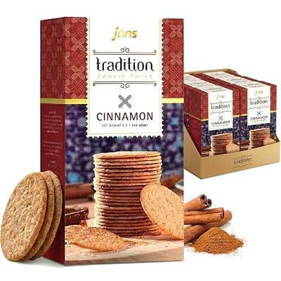 Jans Tradition Cookie Thins, Cinnamon Flavor Baked Crackers, 4.2 oz (Pack of 6)
