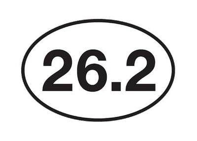 Rogue River Tactical 26.2 Marathon Running Sticker Bumper Sticker Oval 5" x 3" Decal Runner Track Run