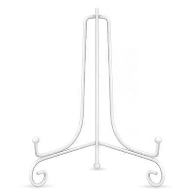 Artliving 2 Pack 8" Iron Plate Stand - White Easel Display Photo Holder for Picture Frames, Cookbooks, Decorative Plates, Tablets and Art