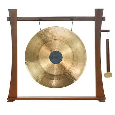 Unlimited 20" to 22" Gongs on Spirit Guide Gong Stand - Includes Gong, Mallet, & Stand/Great for Office & Home/Traditional Style