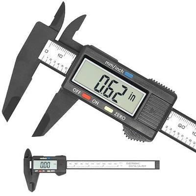 Electronic Digital Caliper, Plastic Vernier Caliper, Caliper Measuring Tool with Inch/Millimeter Conversion, Extra Large LCD Screen, 0-6 Inch/0-150 mm, Auto Off Featured Micrometer Ruler