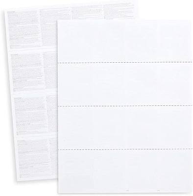 Blank W2 4-Up Horizontal Tax Forms 2025, 25 Employee Designed for QuickBooks Online and Accounting Software, with Back Instructions,
