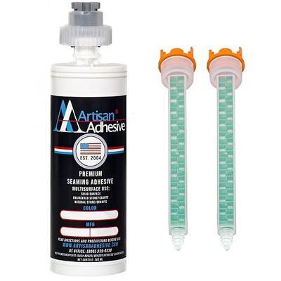 (Color: Glacier White) - Specially Formulated Seam Adhesive for Solid Surface/Quartz/Stone - 250ml (8.45 oz) Cartridge Includes 2 Mixing Tips -Dispenser Sold Separately